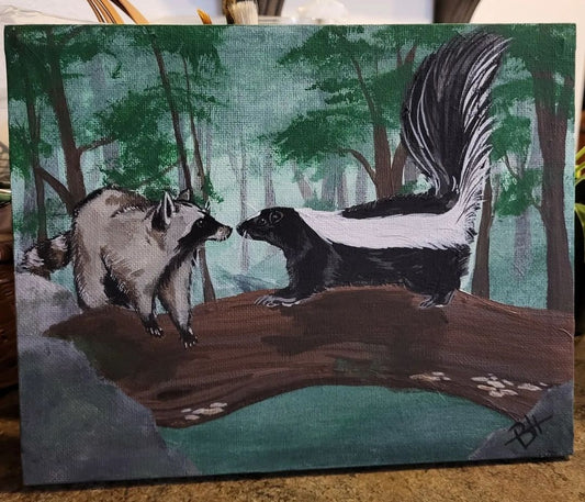 Animal painted canvas